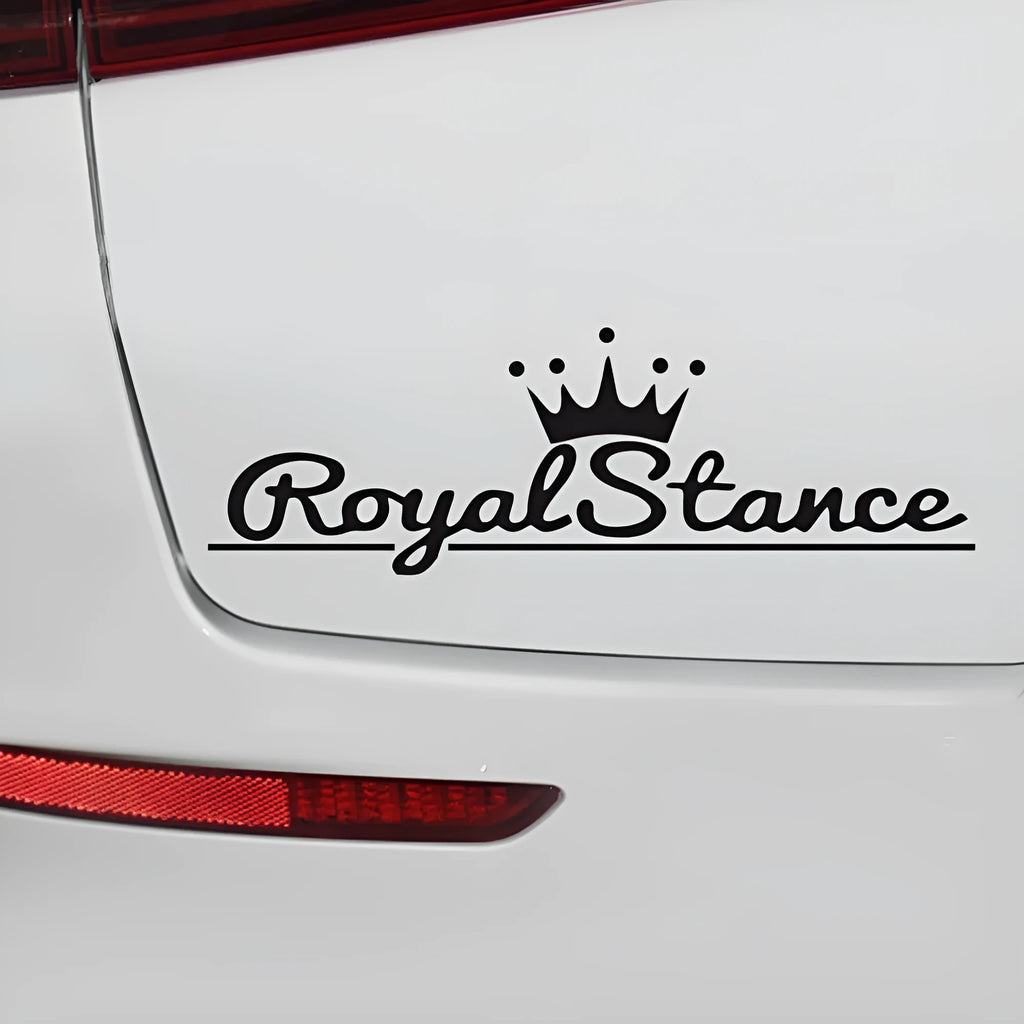 Reflective colourful vinyl crown car sticker measuring 30cm by 12cm for vehicle decoration