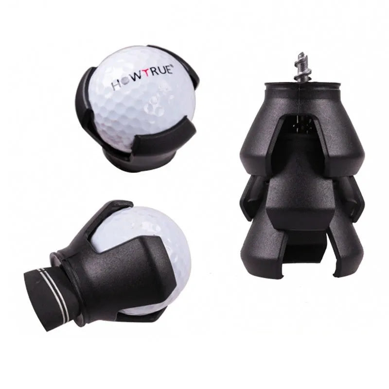 Black 60g golf ball picking device with clip for bag attachment