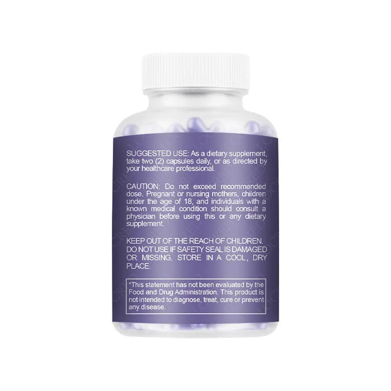 Bottle containing 60 vaginal capsules for adult intimate care with extract-based formula