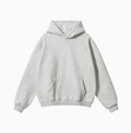 Men's terry cotton hooded sweater in loose fit with drop shoulder design