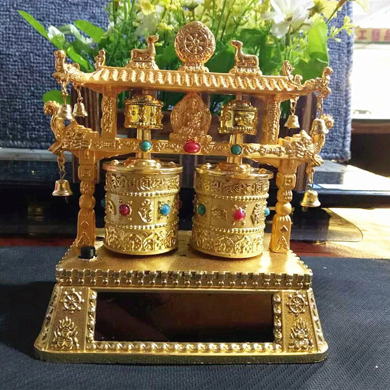 Alloy Chinese tradition prayer wheel car accessory for licence plate mounting