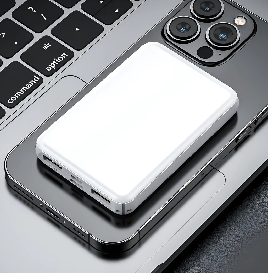 Black electric heating vest power bank with belt clip showing 10000mAh capacity label