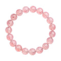 Natural strawberry quartz crystal bracelet with white water colour and 10-10.8mm beads
