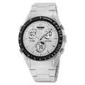 Electronic casual watch with a 50m waterproof rating shown in various colours including camouflage, on a flexible TPU strap.