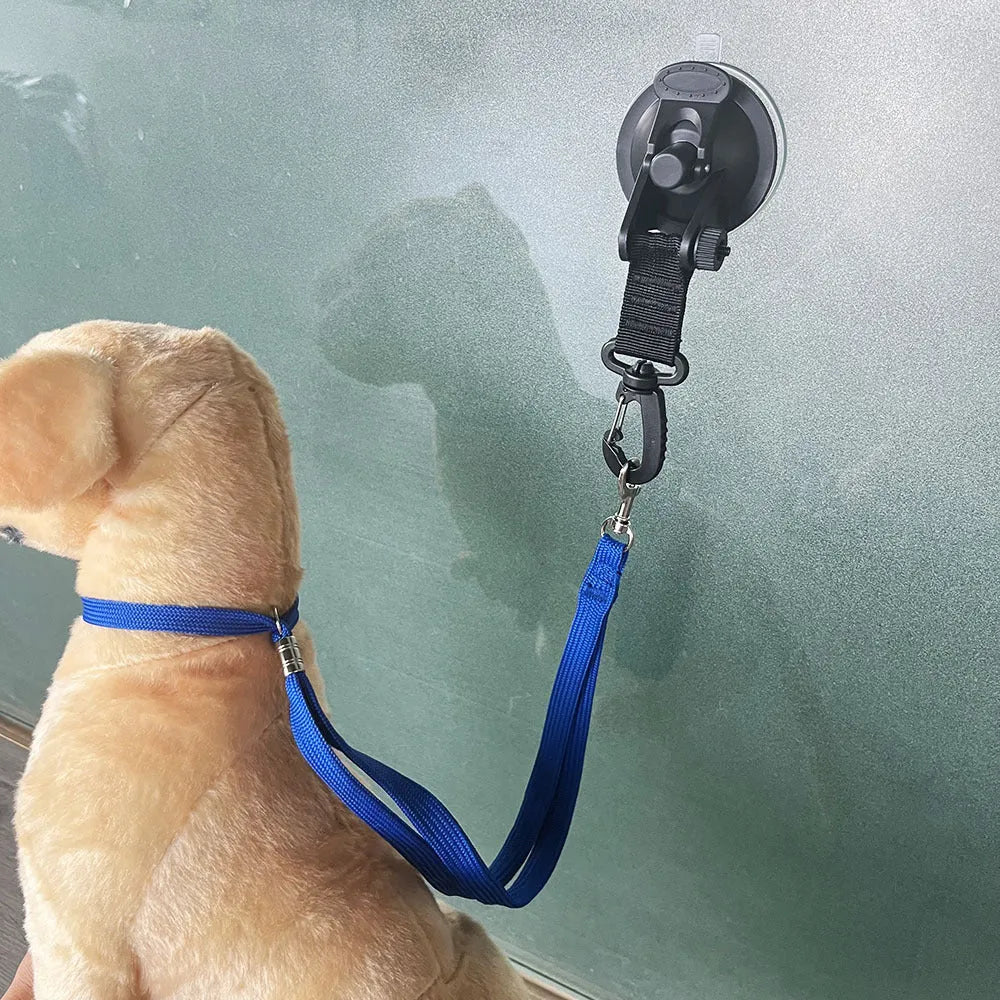 Pet bathing fixed artifact with suction cup handcuffs in black or blue colour options