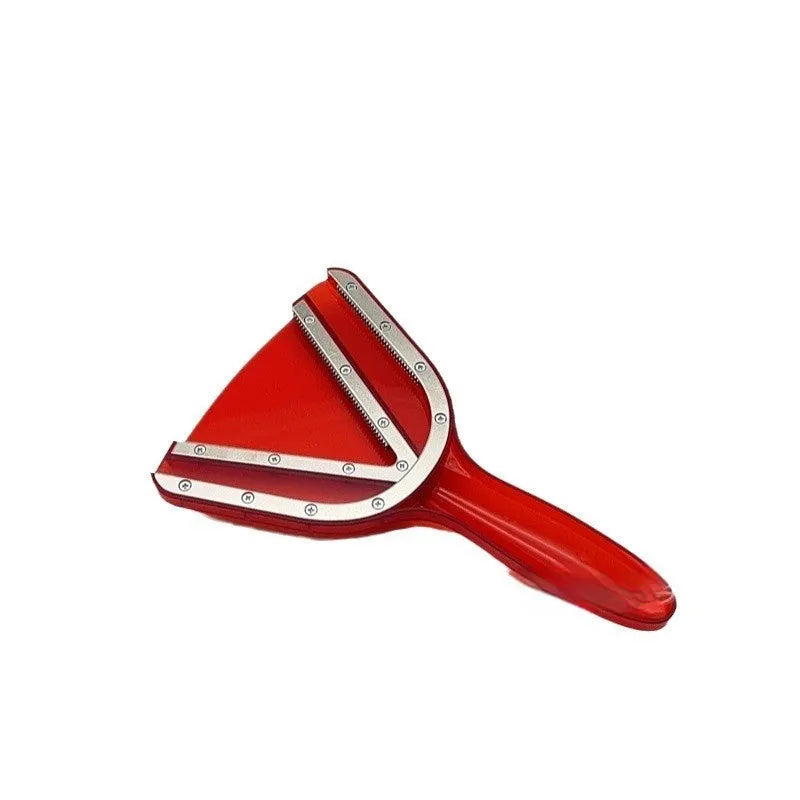 Adjustable telescopic manual bottle opener in red ABS plastic with non-slip handle.