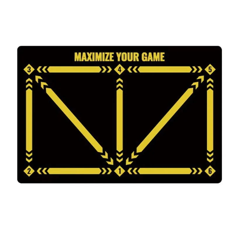 Indoor football training mat in cushion colour with rubber construction for skill practice