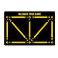 Indoor football training mat in cushion colour with rubber construction for skill practice