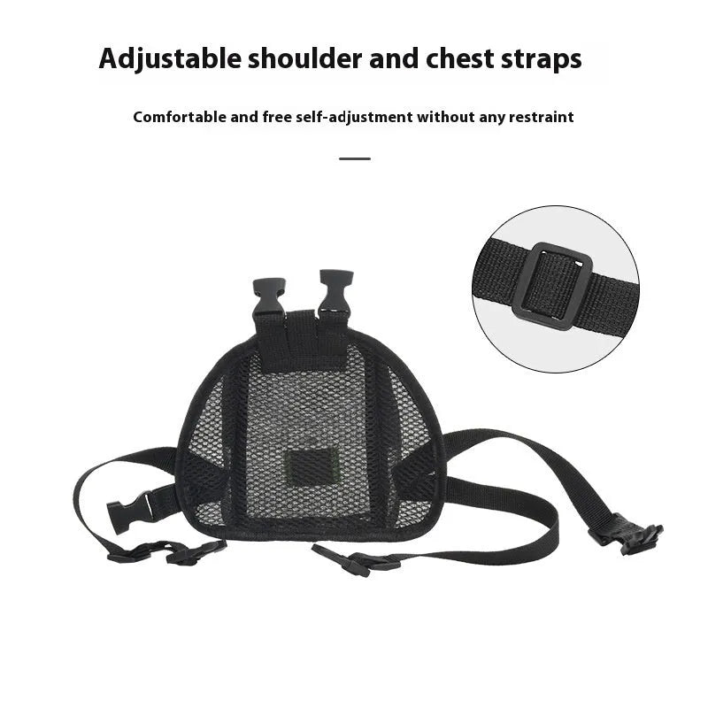Breathable polyester dog backpack for pet carrying in four colour options