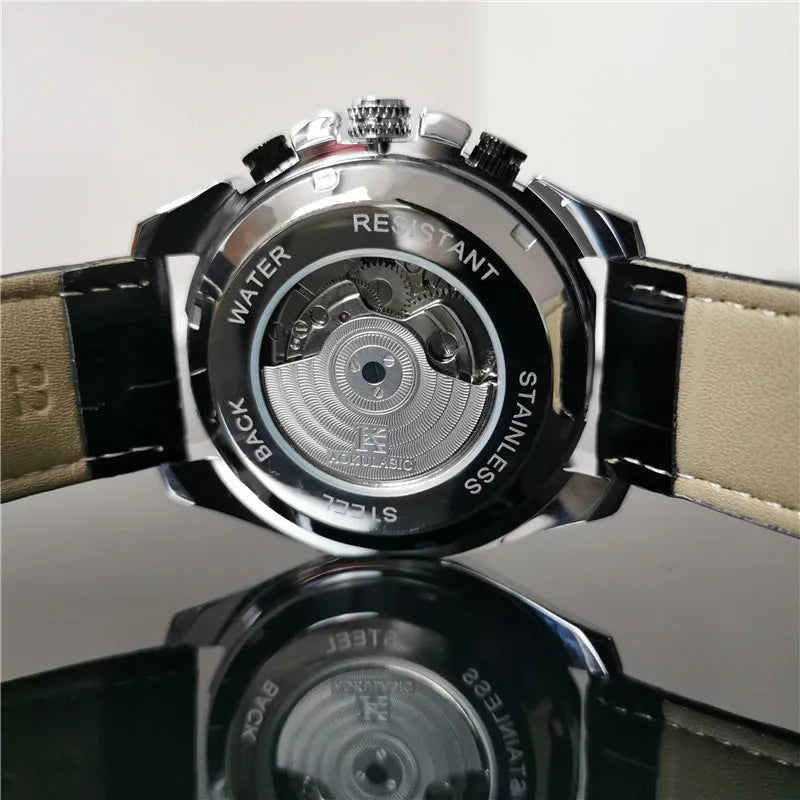 Men's automatic mechanical watch with 12mm thickness in multiple colour combinations