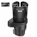 Car cup holder modification accessory in ABS plastic with carbon fibre or matte finish options for vehicle centre console upgrade
