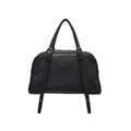 Women's retro genuine leather shoulder bag in horizontal square design with dual straps