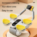 White fitness roller equipment with LED timing screen for abdominal workouts