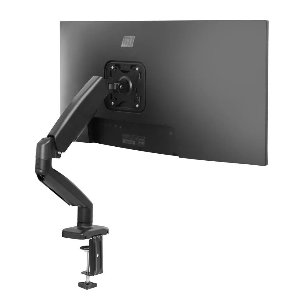 Black LCD screen rotating telescopic bracket elevated rack on table with monitor