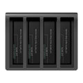 Four-bay external hard drive docking station expansion base for 2.5-inch SATA drives with cables and brackets