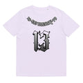 Cotton loose summer t-shirt in grey colour showing round neck and short sleeve design