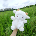 Plush cartoon car tissue box with lamb character design for vehicle and home use