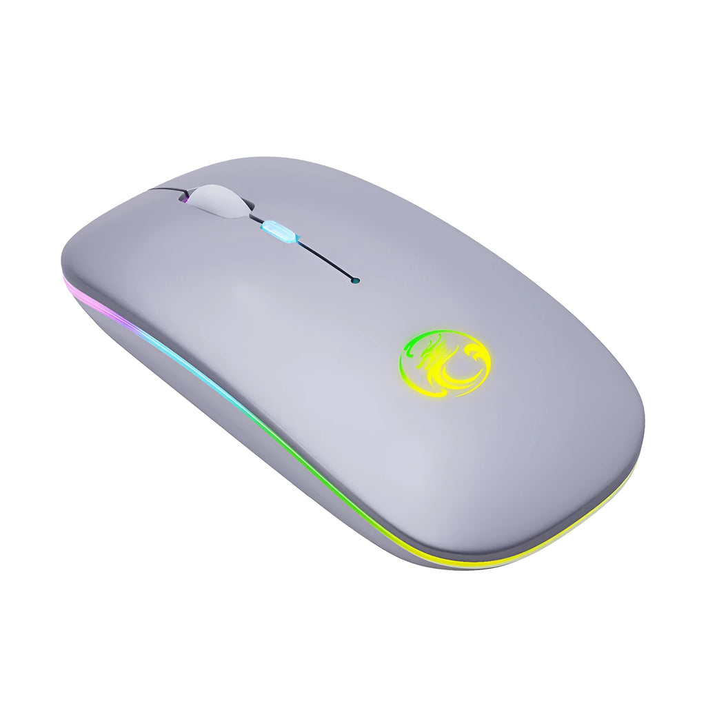 Luminous wireless silent mouse with dual-mode connectivity and rechargeable battery