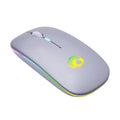 Luminous wireless silent mouse with dual-mode connectivity and rechargeable battery