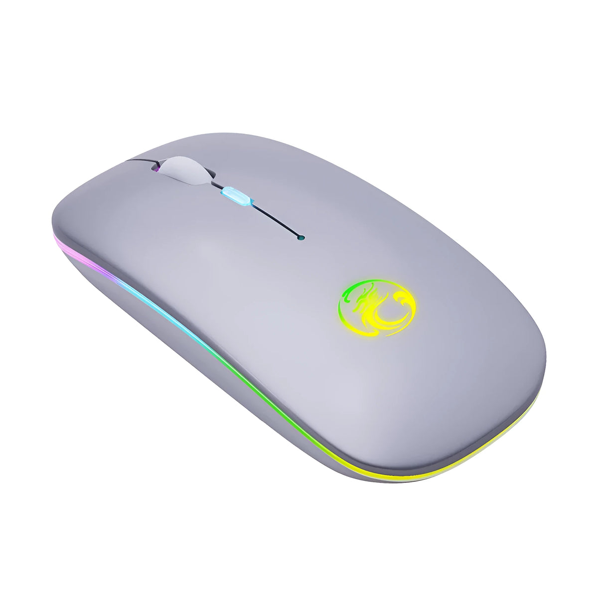 Luminous wireless silent mouse with dual-mode connectivity and rechargeable battery