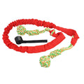 Cotton thread dog tug of war rope toy in red colour for interactive play