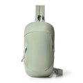 Girls' nylon crossbody bag in army green with a single shoulder strap and phone pocket.