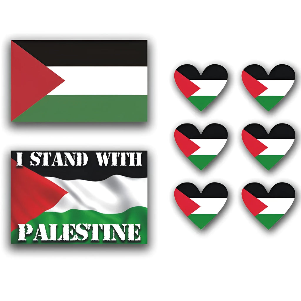 Palestinian flag car decal sticker in three design variations for vehicle application