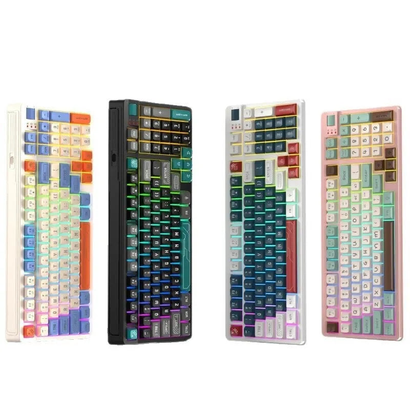 Luminous desktop computer keyboard with machinery feel keys in black and green colour option