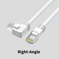 Cat6 Ethernet cable with right-angle metal RJ45 plug in selected colour and length