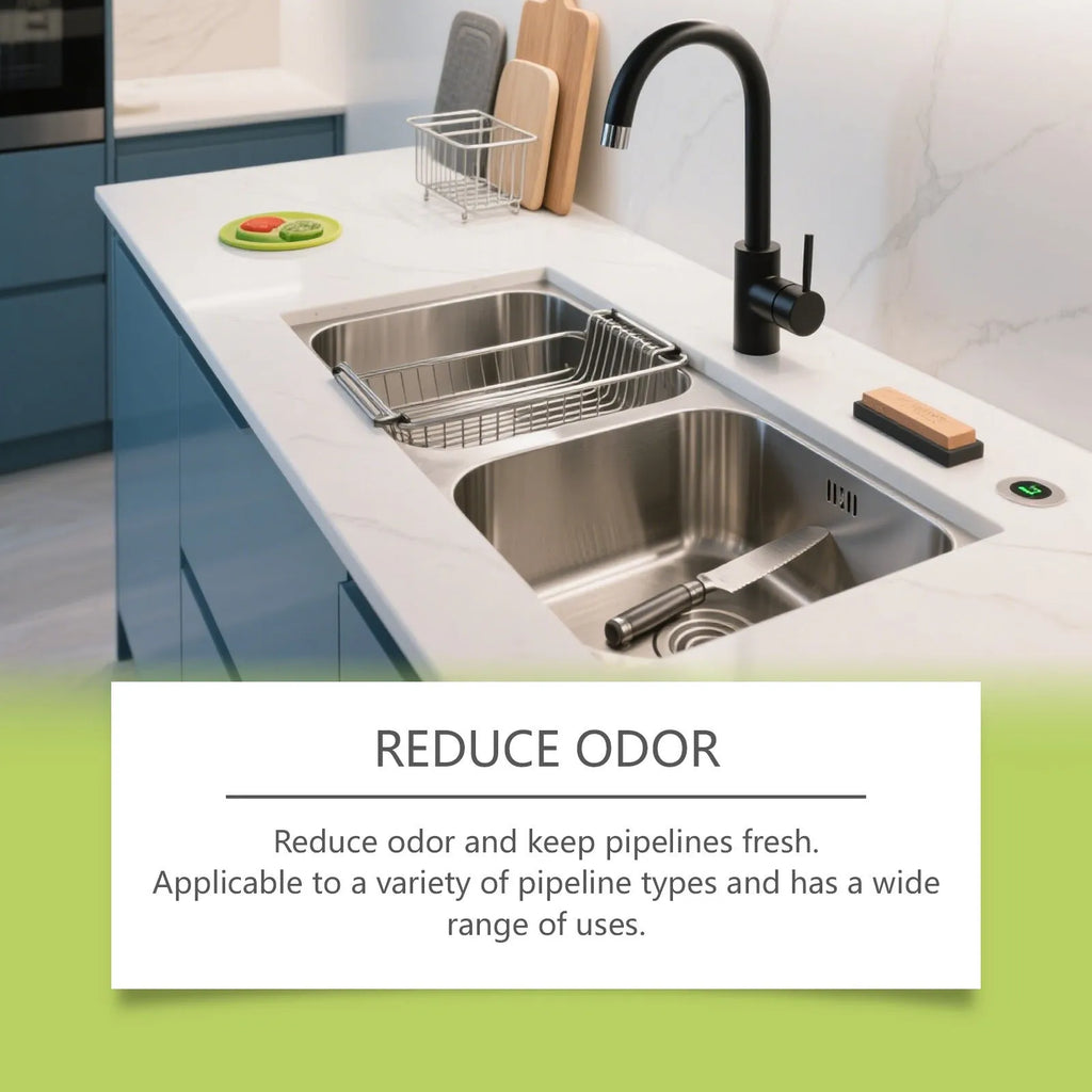 120g tub of drain unblocker cleaning powder with sodium hydroxide and aluminium for sinks and pipes.