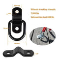 Galvanised pull ring truck floor hook with black carbon steel base for cargo securing