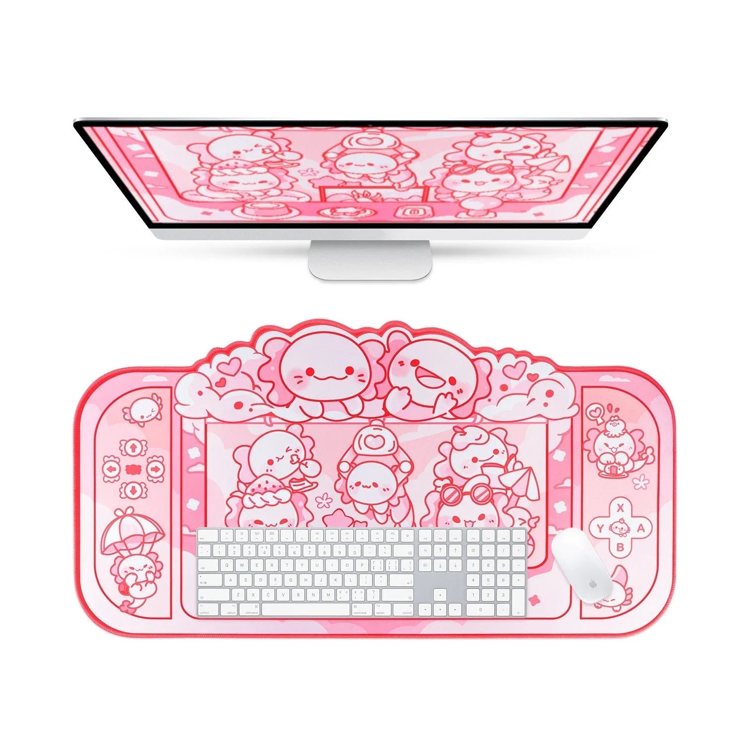 Hexagonal crane machine Dragon Doll anime large cloth mouse pad measuring 75x40cm