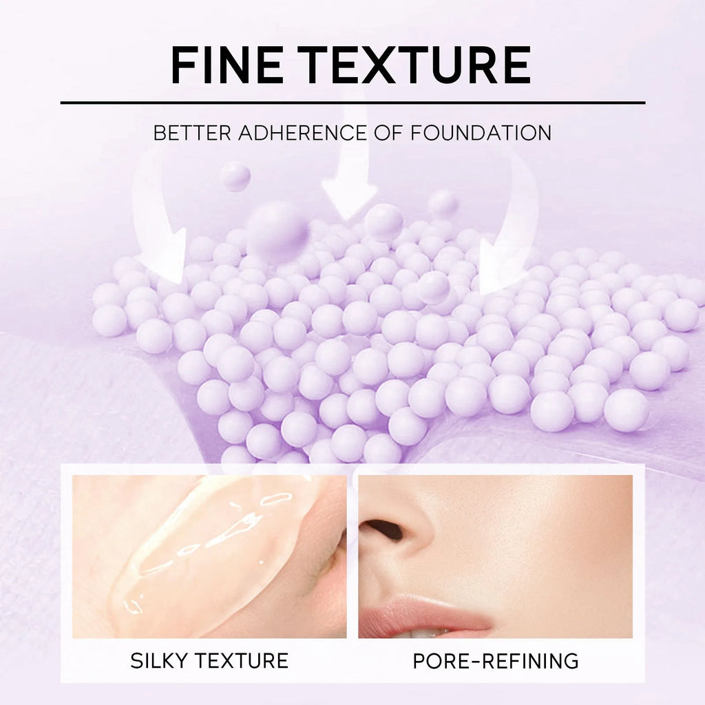 30g colour-correcting make-up primer in green, pink, and purple shades with colour box packaging