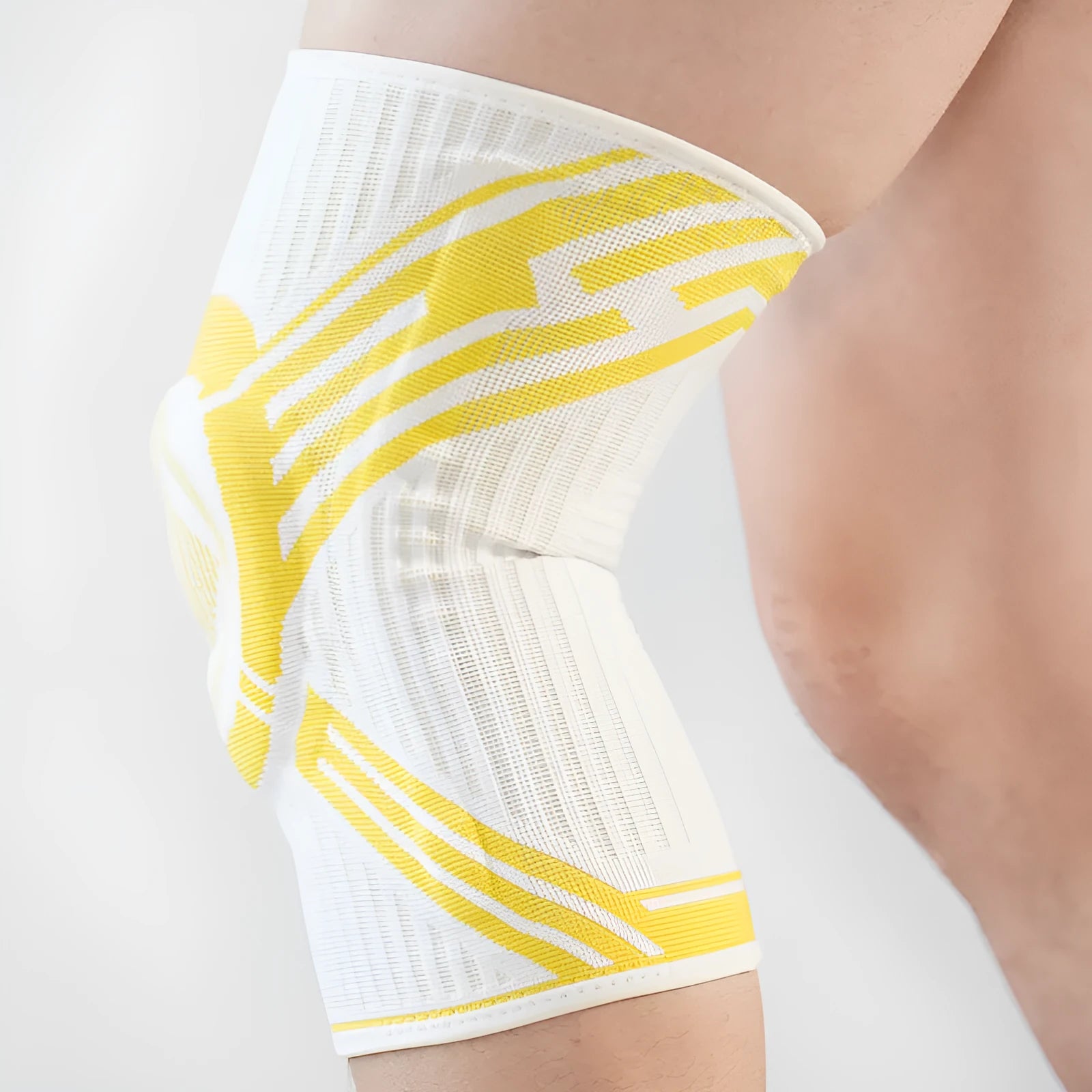 Cotton knee pads for adult basketball and running sports in blue yellow or grey colours