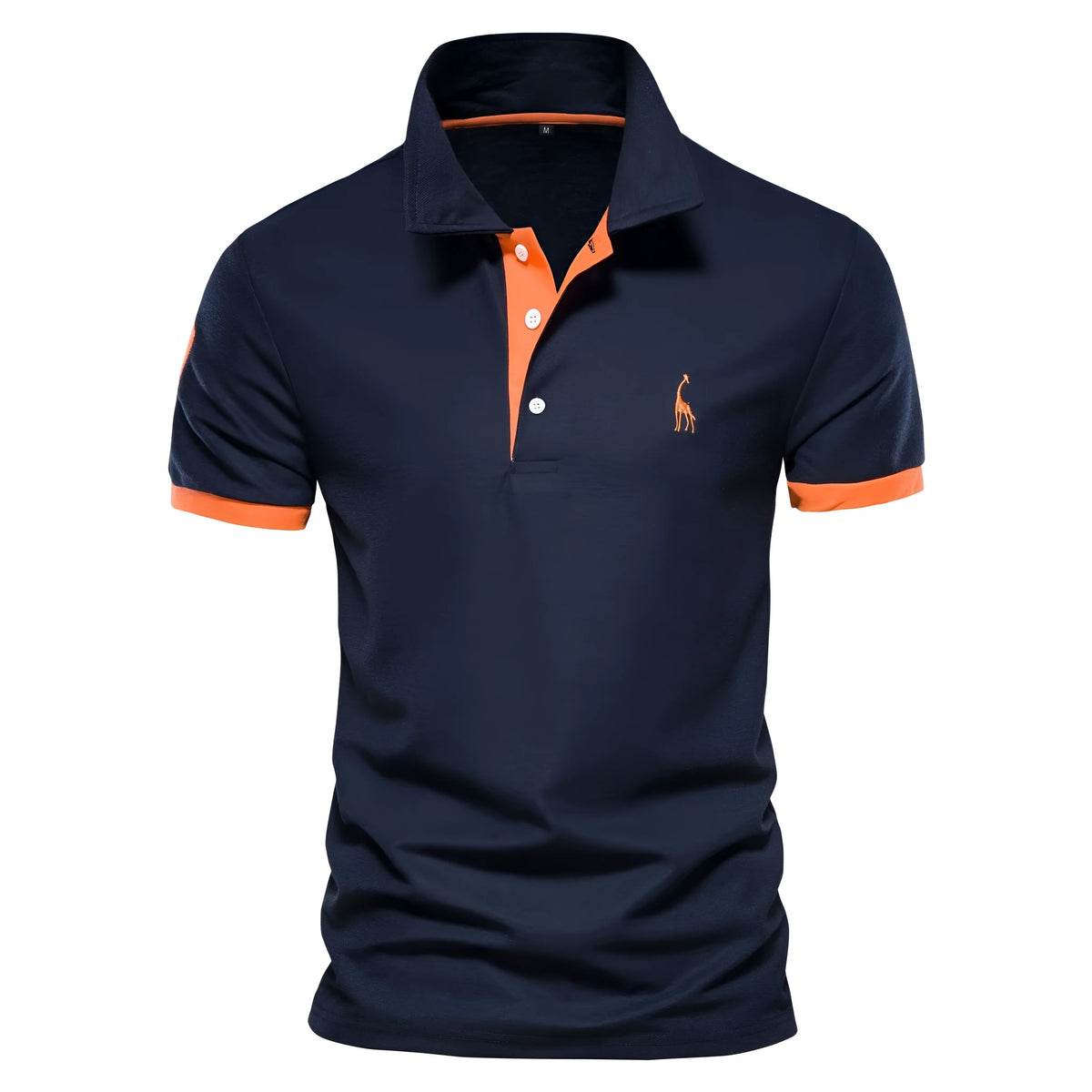 Men's slim fit embroidered deer T-shirt in cotton blend fabric.
