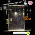 DIY magic snowy landscape night light kit with LED lights for Christmas and desktop decor.