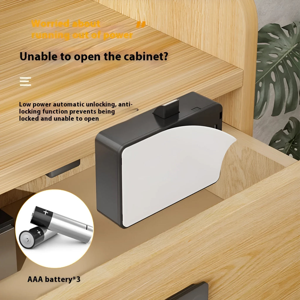 F079 punch-free drawer lock with removable card key for cabinets and wardrobes