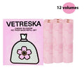 Dog waste disposal capsule with biodegradable bags in strawberry, orange, and cherry blossom colour options