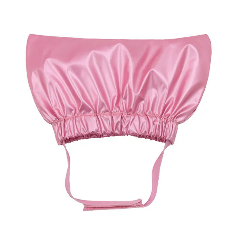Adjustable ear-proof waterproof shower cap for cats and dogs in silver, pink or gold colours