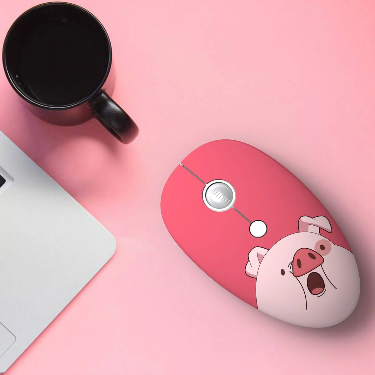Wireless cartoon animal mouse with USB receiver for laptop computers