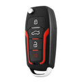 Red and frosted black one-way car alarm system with two remote controls for 3000m range vehicle security