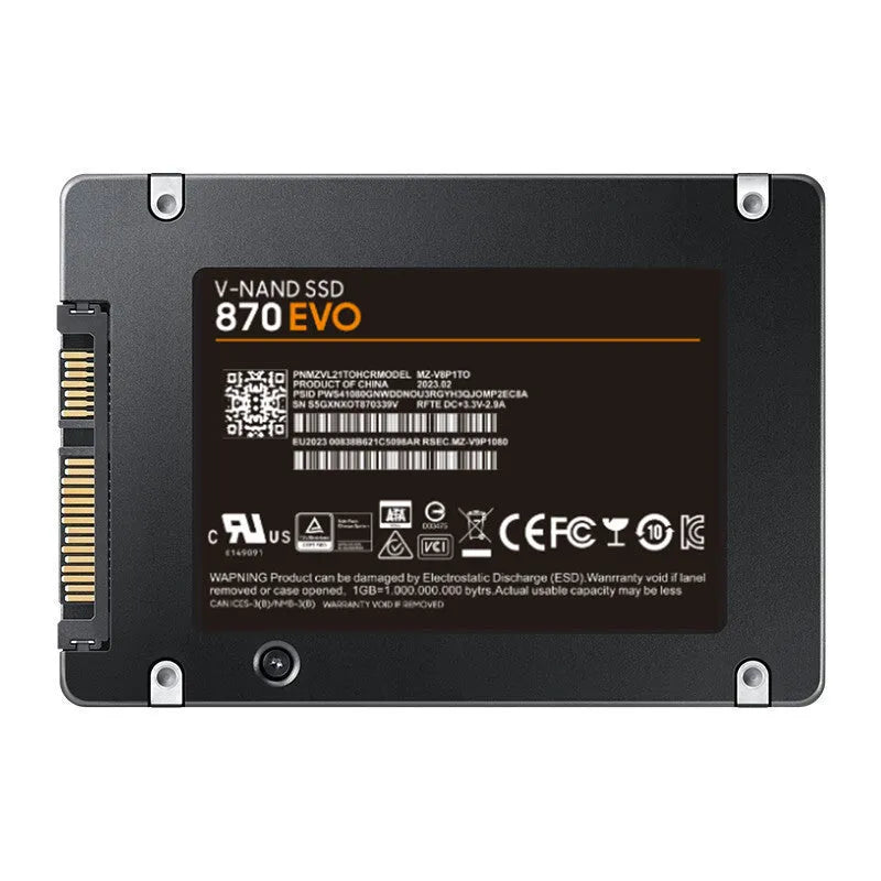Samsung 870 EVO 2.5-inch SATA III internal solid state drive for PC and laptop storage upgrades.