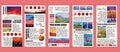 Landscape Painting Series paper sticker book with 20 stickers at 60x120mm size