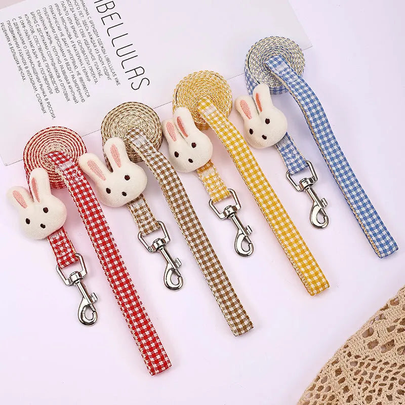 Small dog harness with leash in nylon with quick-release buckles, shown in multiple colours