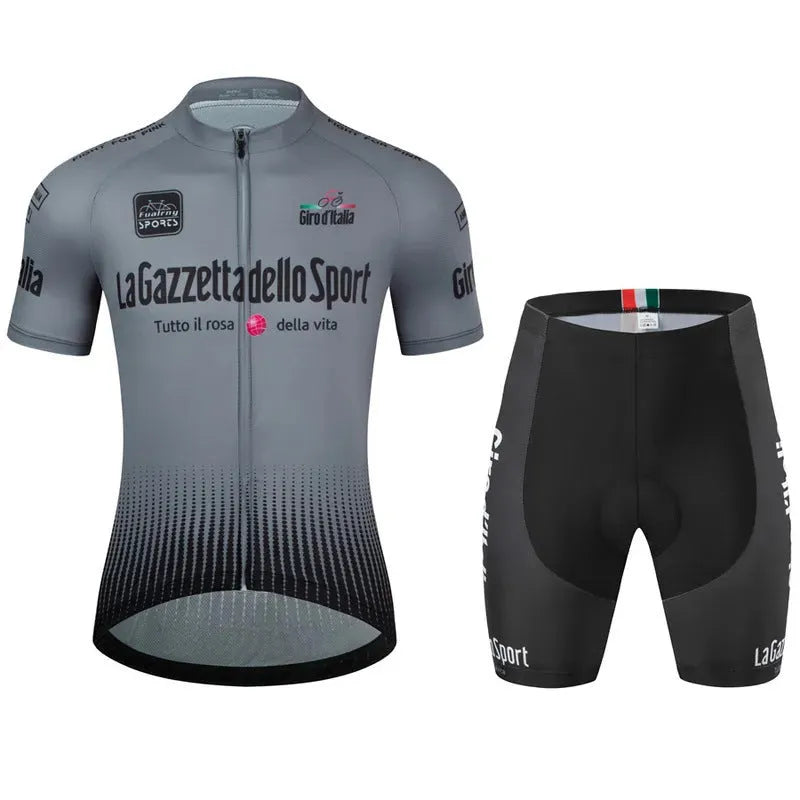Cycling clothing suit in quick-dry polyester fabric for summer cycling and running activities