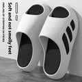 Platform flip-flop slippers with thick EVA sole in multiple colour options for indoor home use.