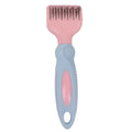 Stainless steel dog comb with knot knife edge and massage blades for pet grooming