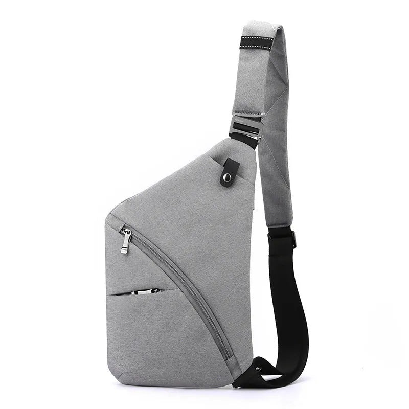 Men's Oxford cloth chest bag in urban simplicity style with letter design elements