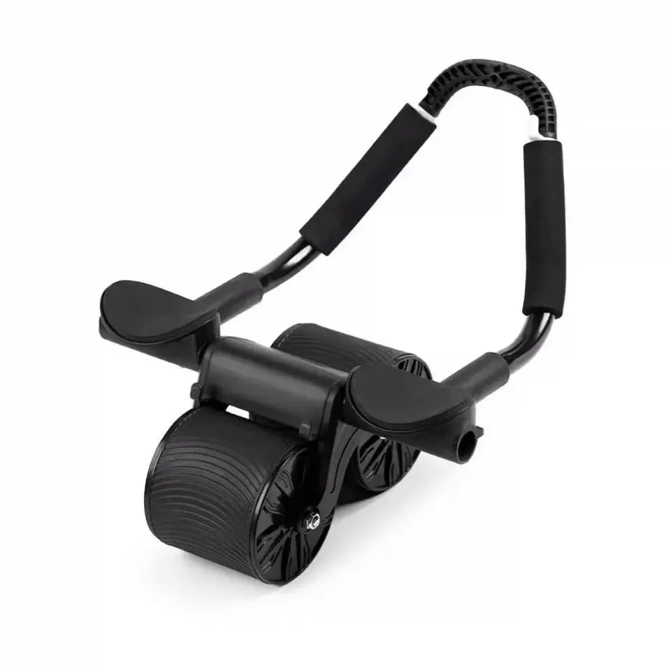 Automatic rebound abdominal exercise wheel and lock edge yoga mat set for core workouts