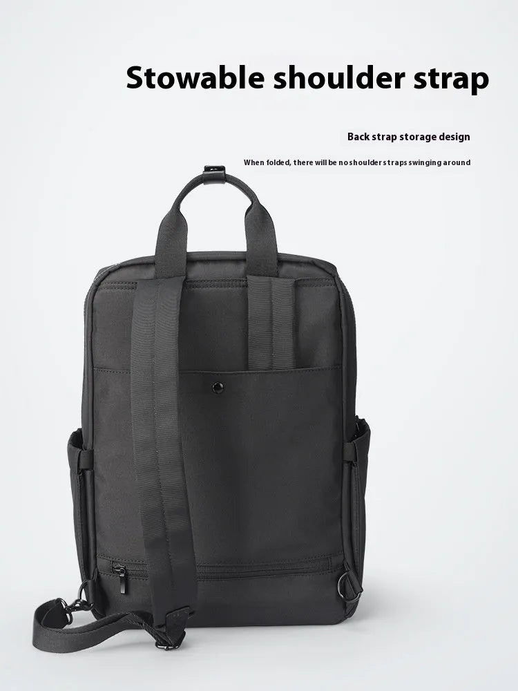 Lightweight computer backpack in elegant black made from Oxford cloth with 20-35L capacity